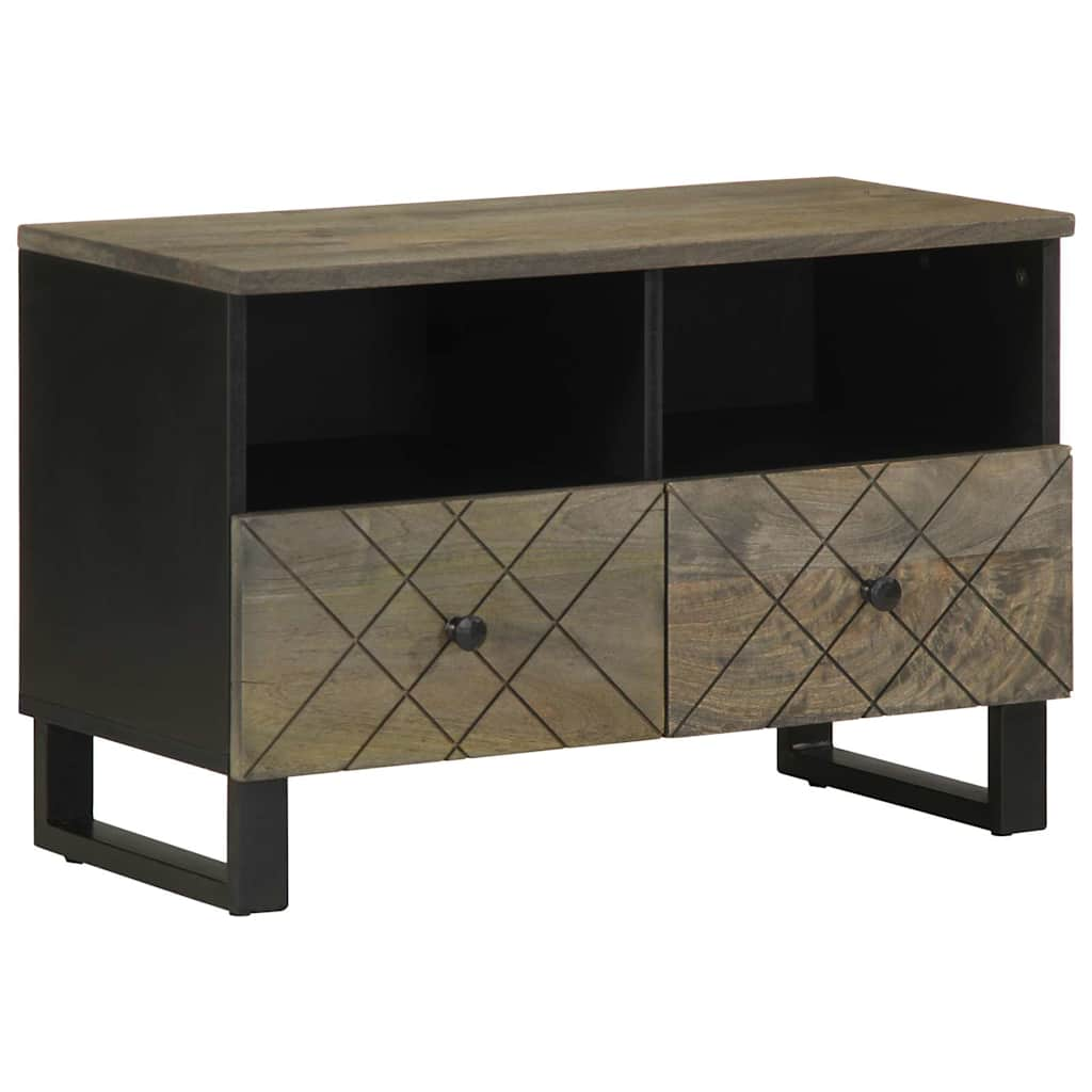 TV Cabinet Black 70x33x46 cm Solid Mango Wood