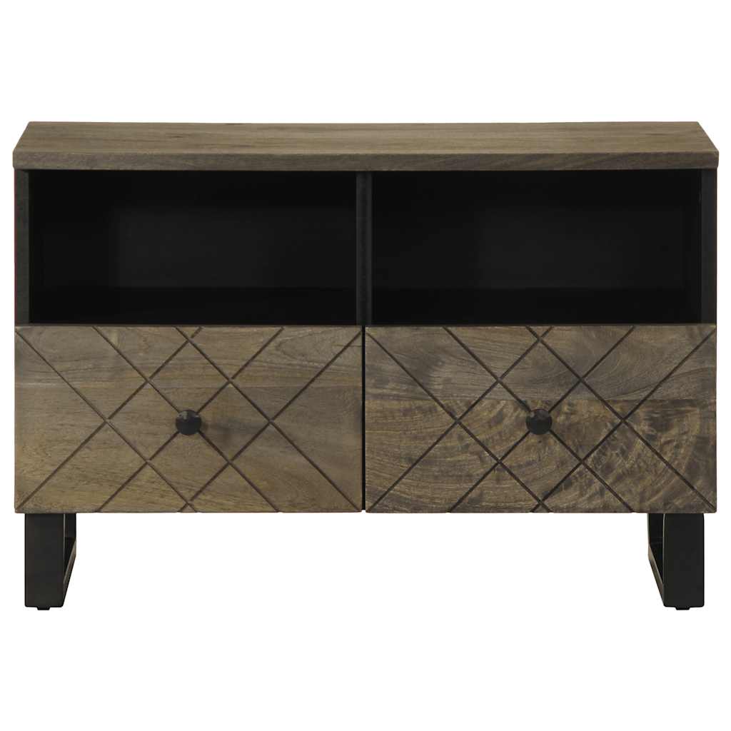 TV Cabinet Black 70x33x46 cm Solid Mango Wood