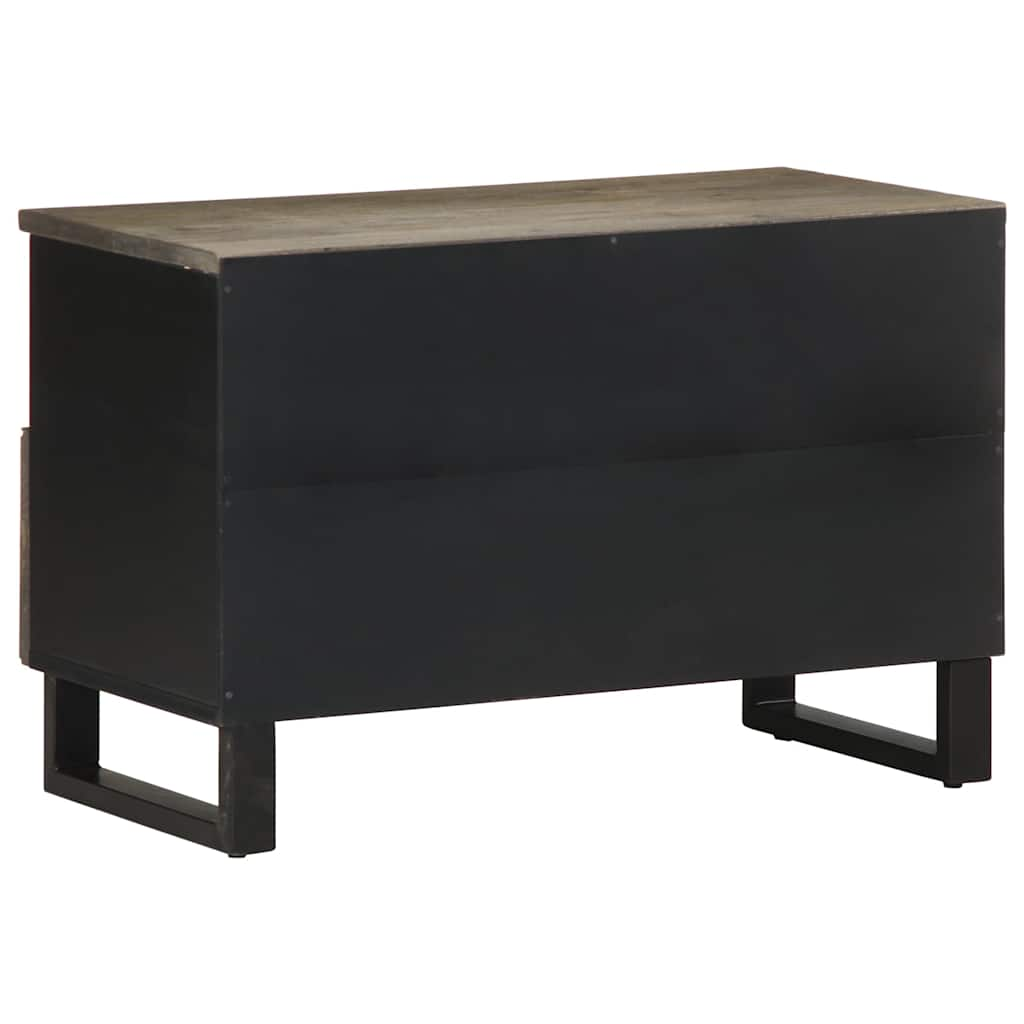 TV Cabinet Black 70x33x46 cm Solid Mango Wood