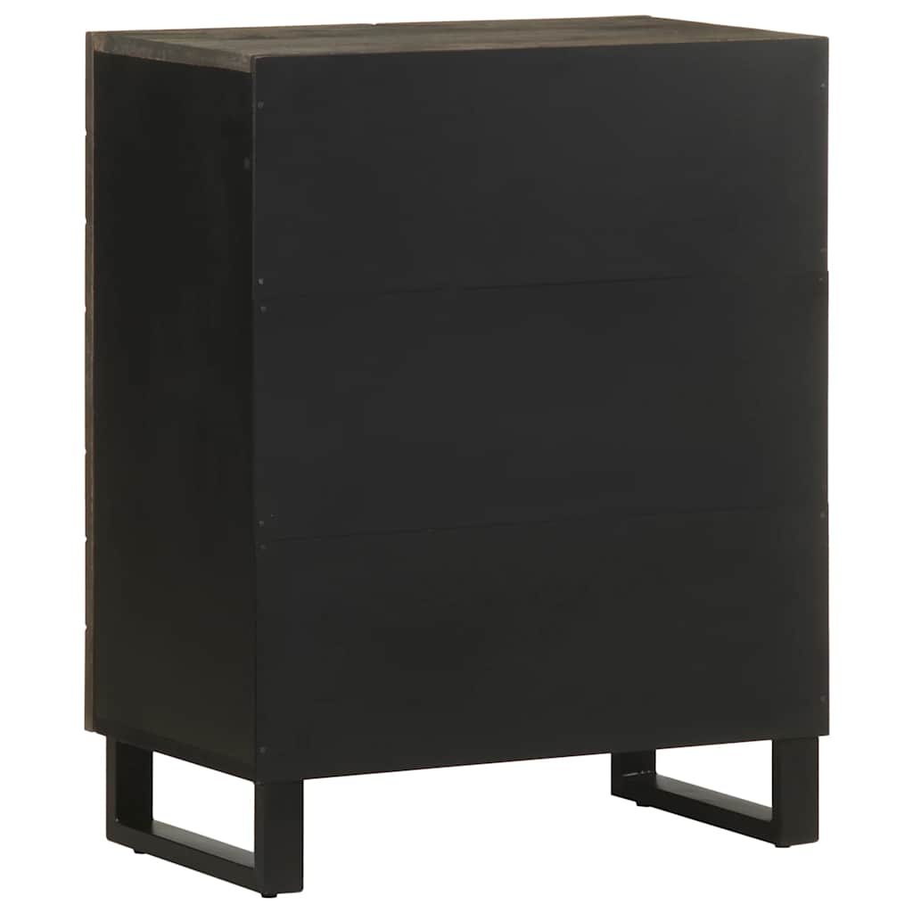 Sideboard Black 60x33x75 cm Solid Mango Wood