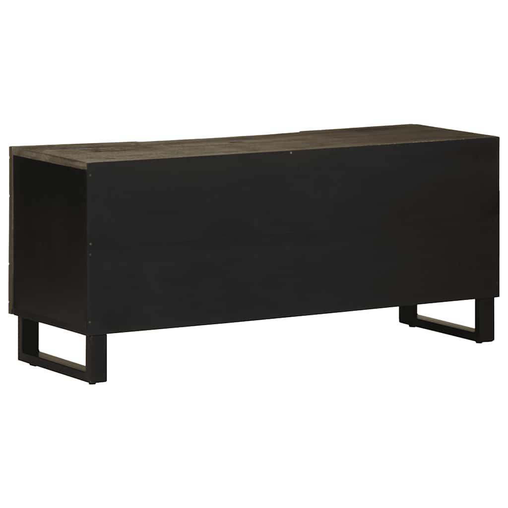 TV Cabinet Black 105x33x46 cm Solid Mango Wood