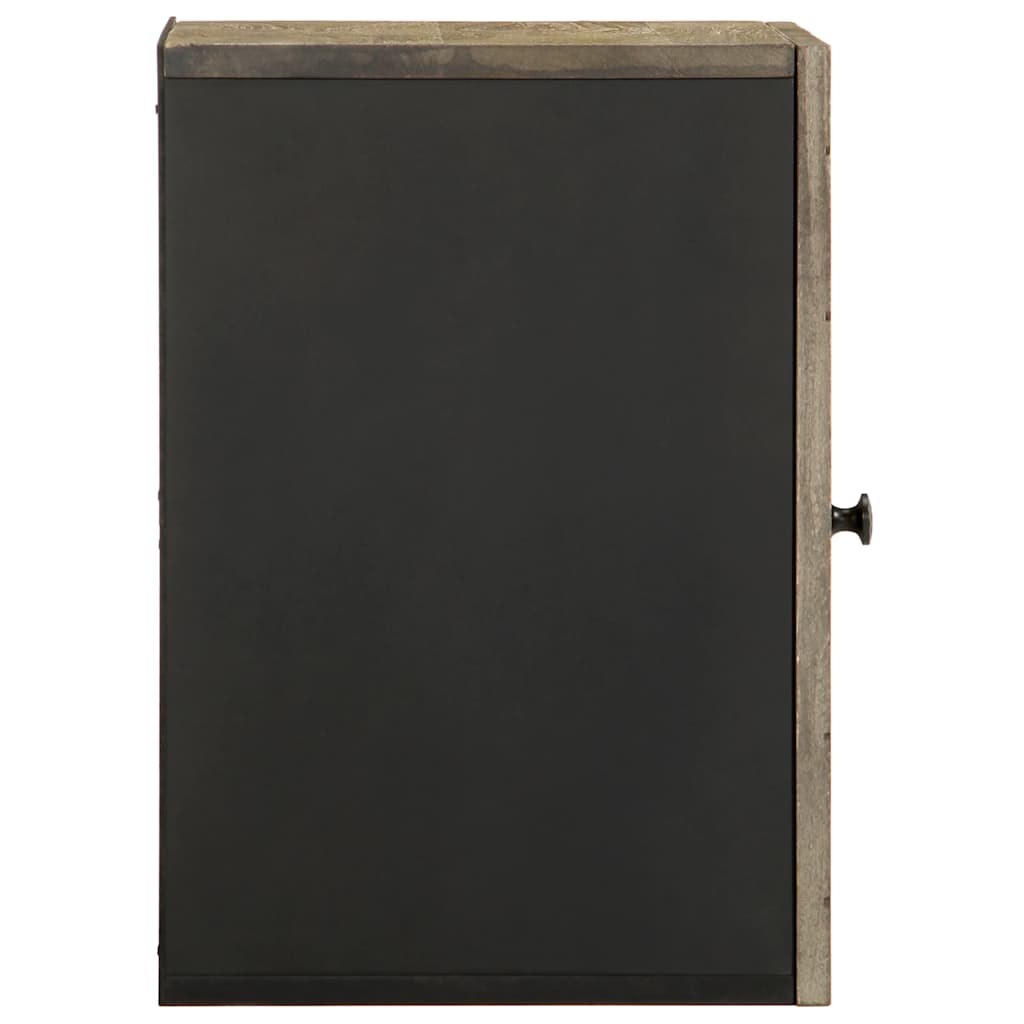 Bad-Wandschrank Schwarz 38x33x48 cm Massivholz Mango