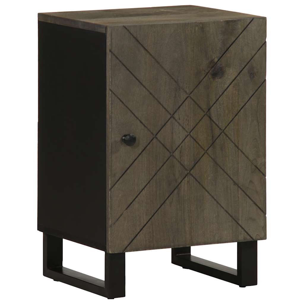 Bathroom Cabinet Black 38x33x58 cm Solid Mango Wood