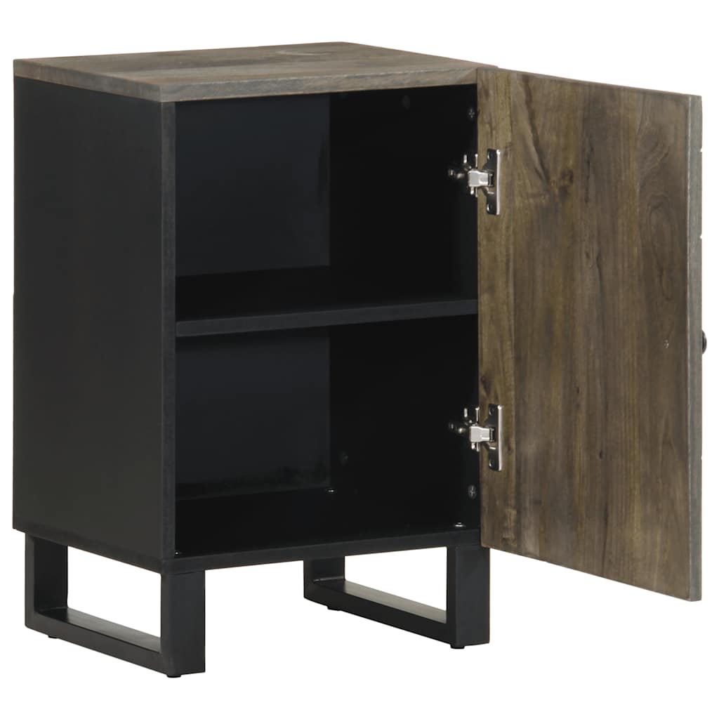 Bathroom Cabinet Black 38x33x58 cm Solid Mango Wood