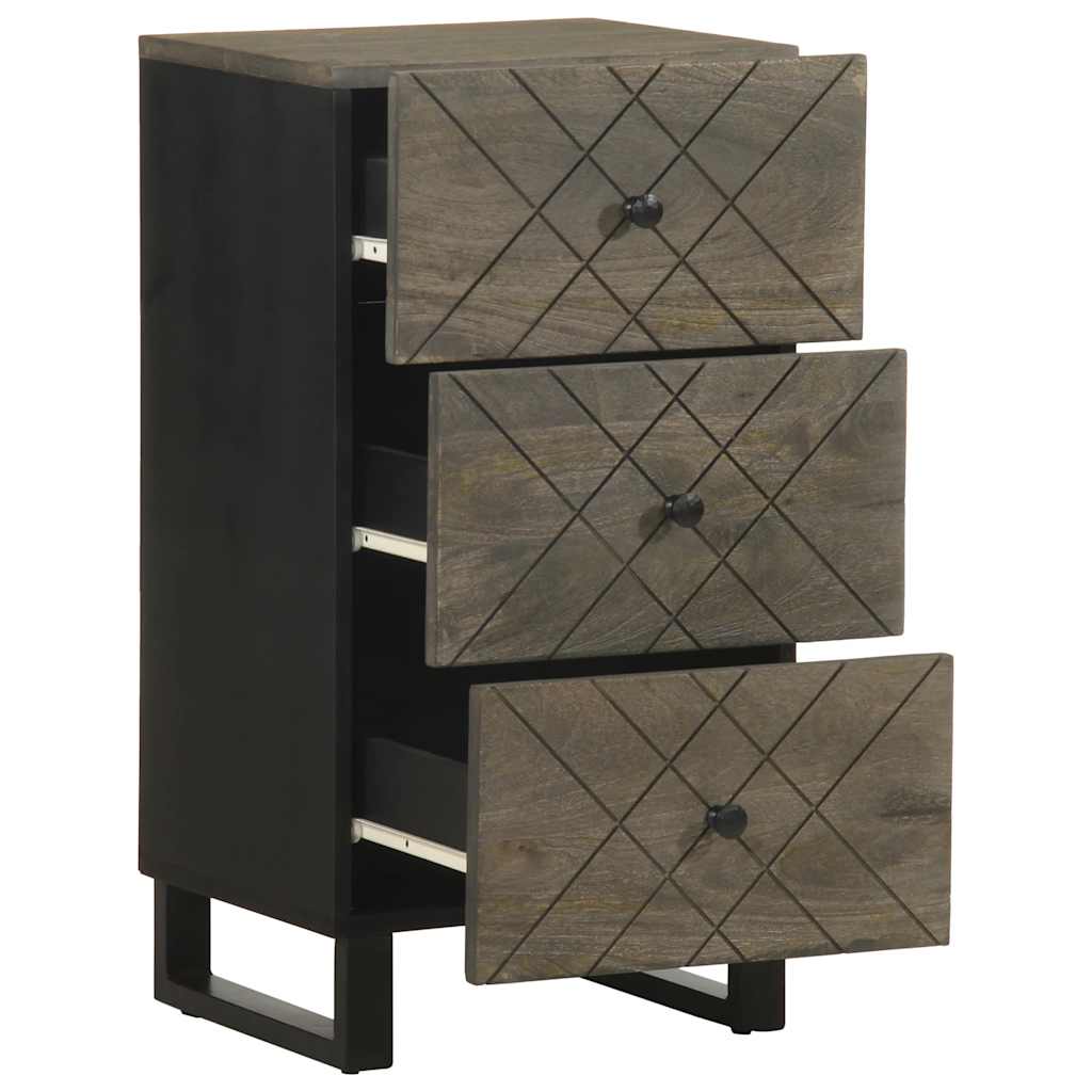 Sideboard Black 40x33x75 cm Solid Mango Wood