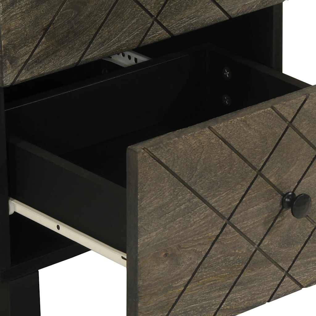 Sideboard Black 40x33x75 cm Solid Mango Wood