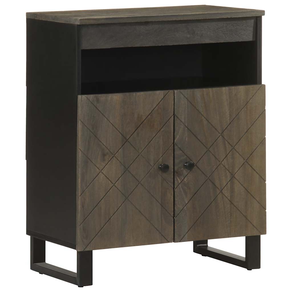 Sideboard Black 60x33x75 cm Solid Mango Wood