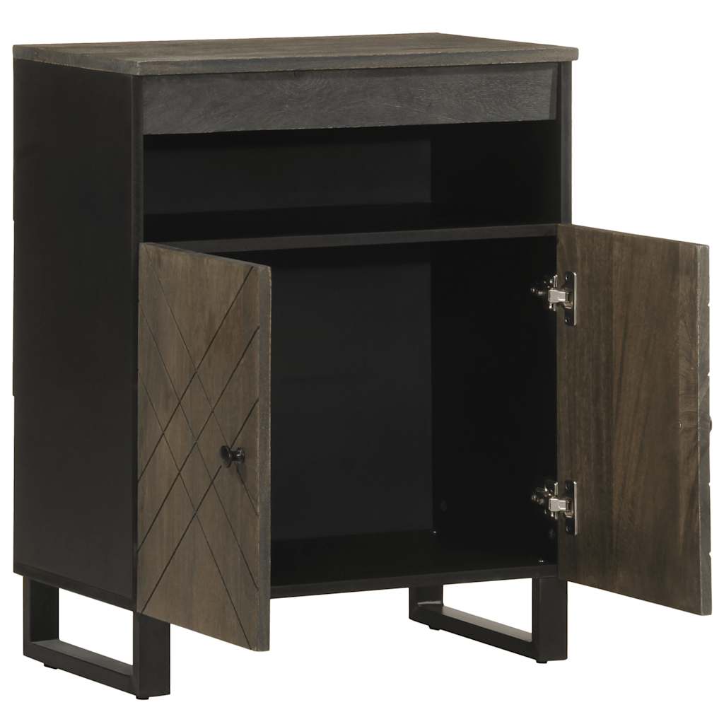 Sideboard Black 60x33x75 cm Solid Mango Wood