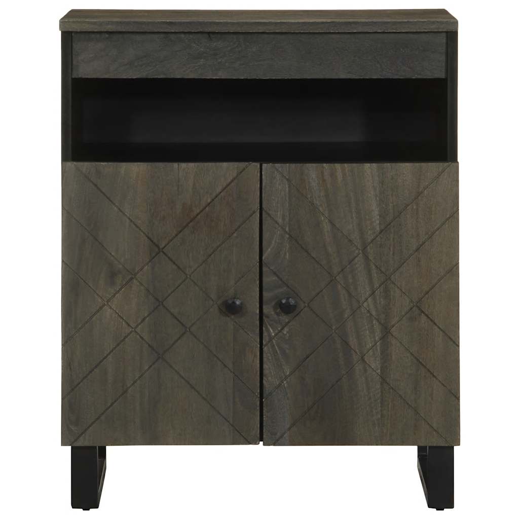 Sideboard Black 60x33x75 cm Solid Mango Wood