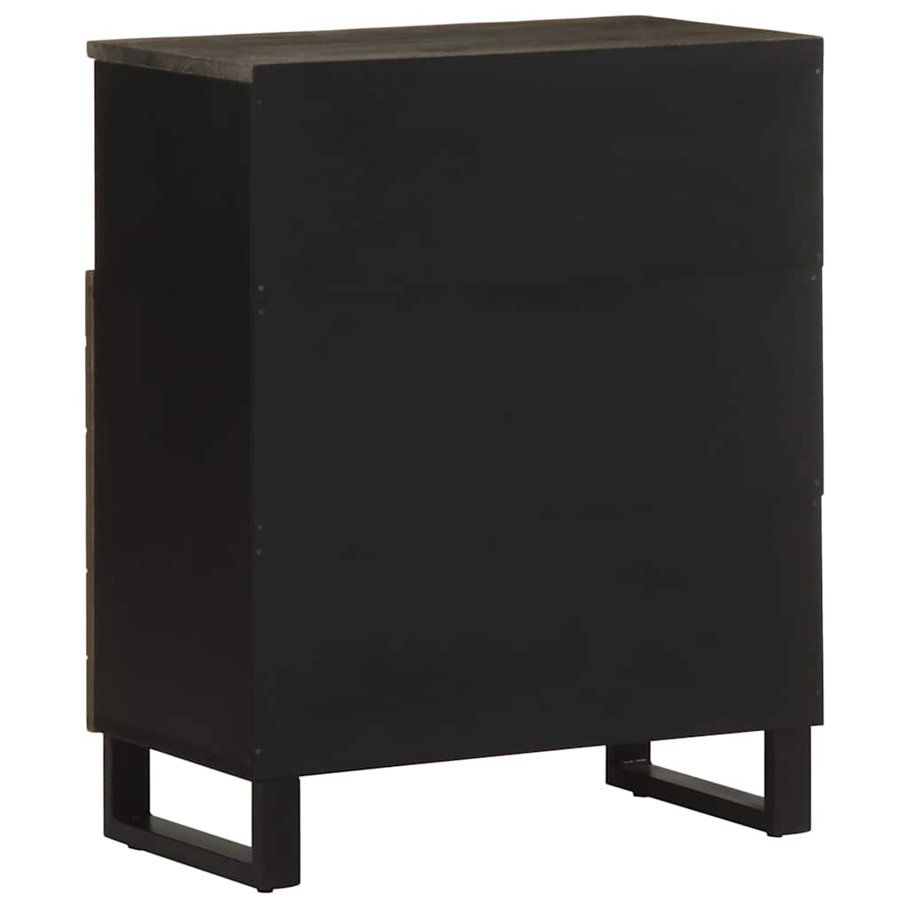 Sideboard Black 60x33x75 cm Solid Mango Wood