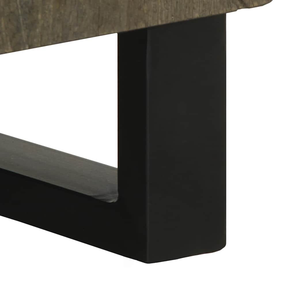 Sideboard Schwarz 60x33x75 cm Massivholz Mango