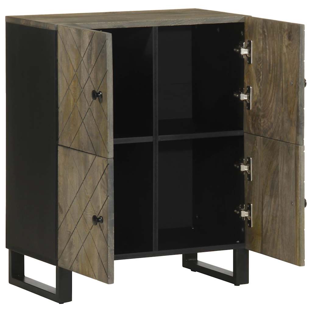 Sideboard Black 60x33x75 cm Solid Mango Wood