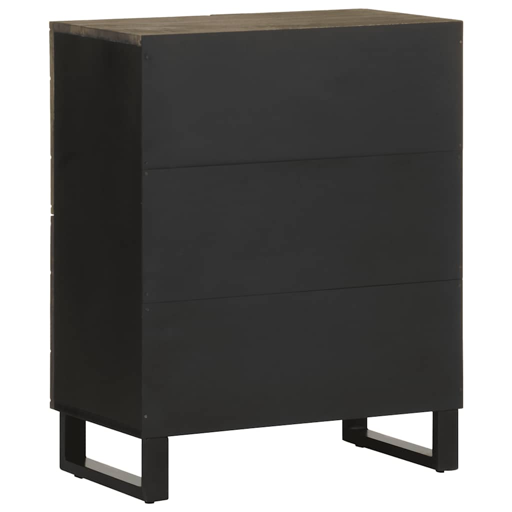 Sideboard Black 60x33x75 cm Solid Mango Wood