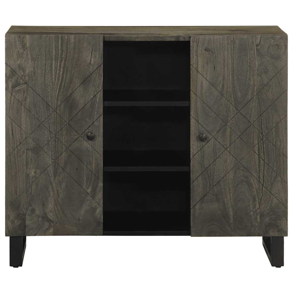 Sideboard Black 90x33x75 cm Solid Mango Wood