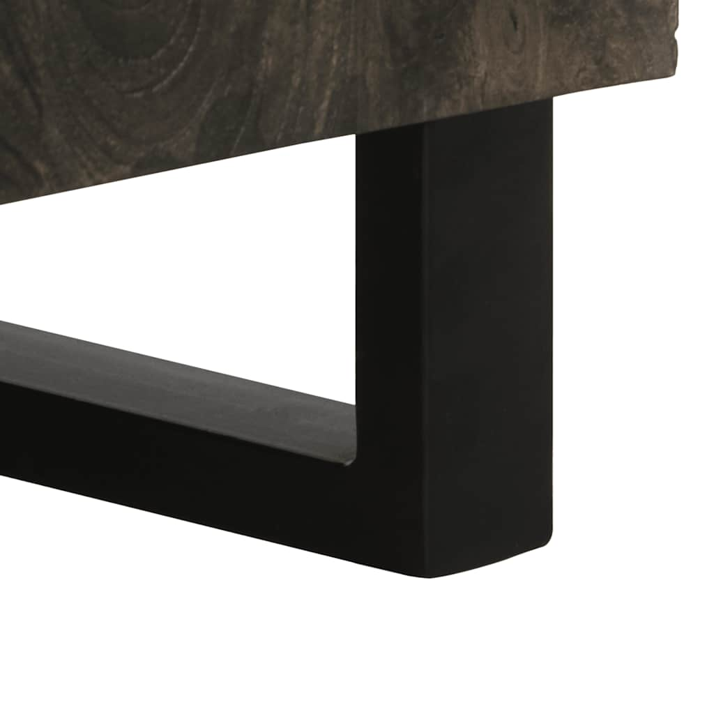 Sideboard Black 90x33x75 cm Solid Mango Wood