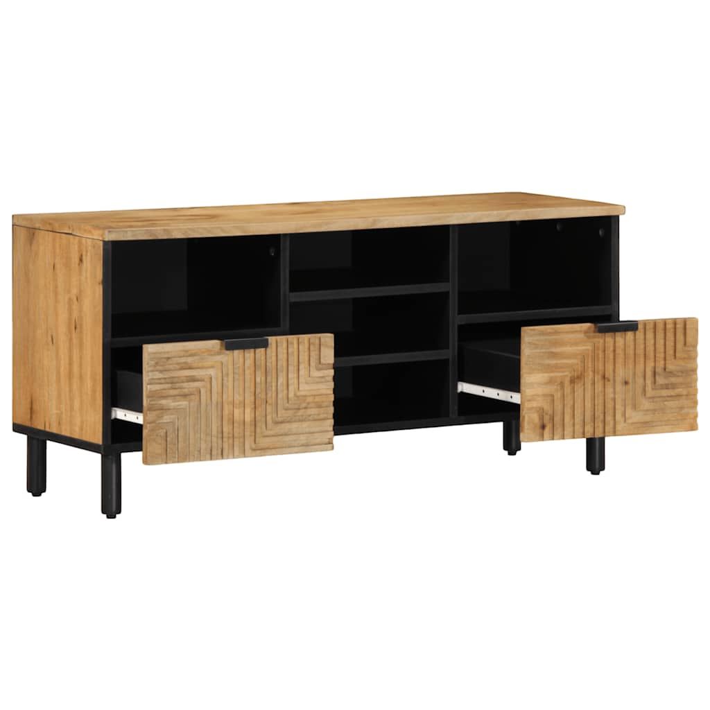 TV-Schrank Braun 100x33x46 cm Massivholz Mango