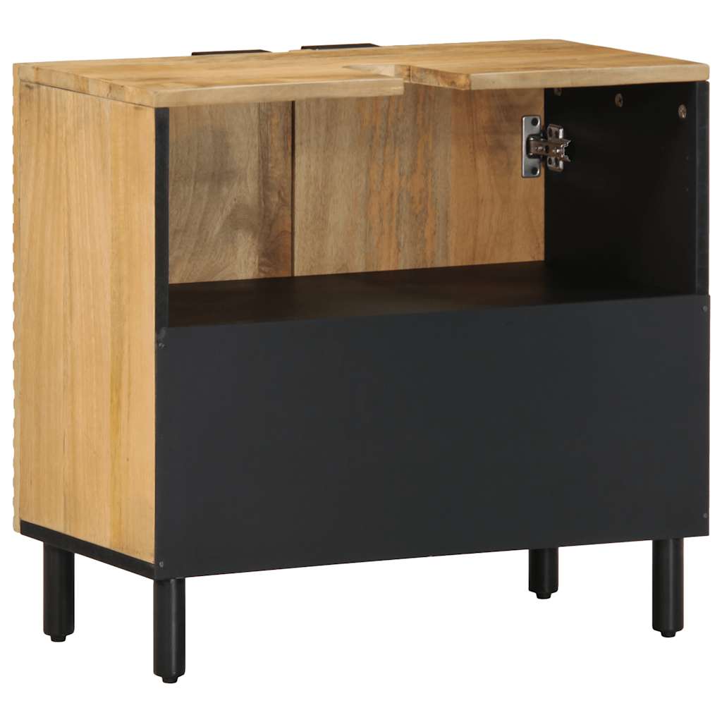 Washbasin Cabinet Brown 62x33x58 cm Solid Mango Wood