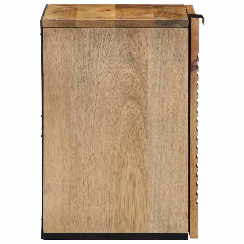 Bathroom Wall Cabinet Brown 38x33.5x48 cm Solid Mango Wood