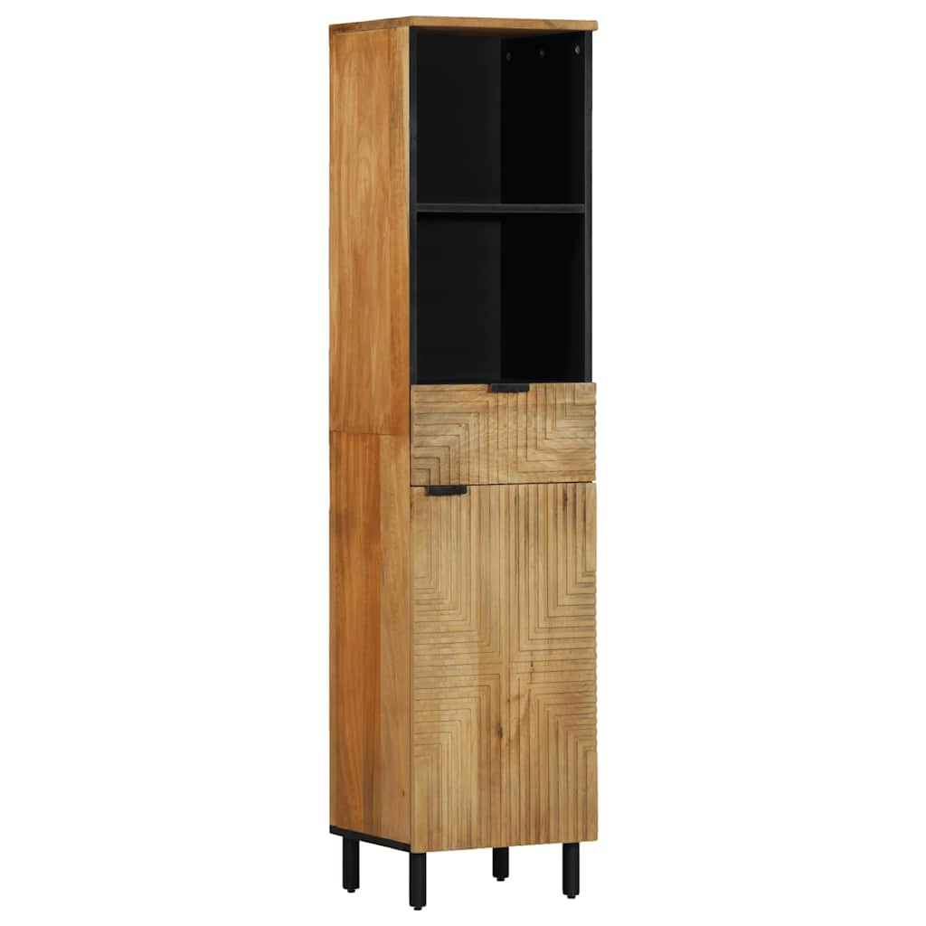 Bathroom Cabinet Brown 38x33x160 cm Solid Mango Wood