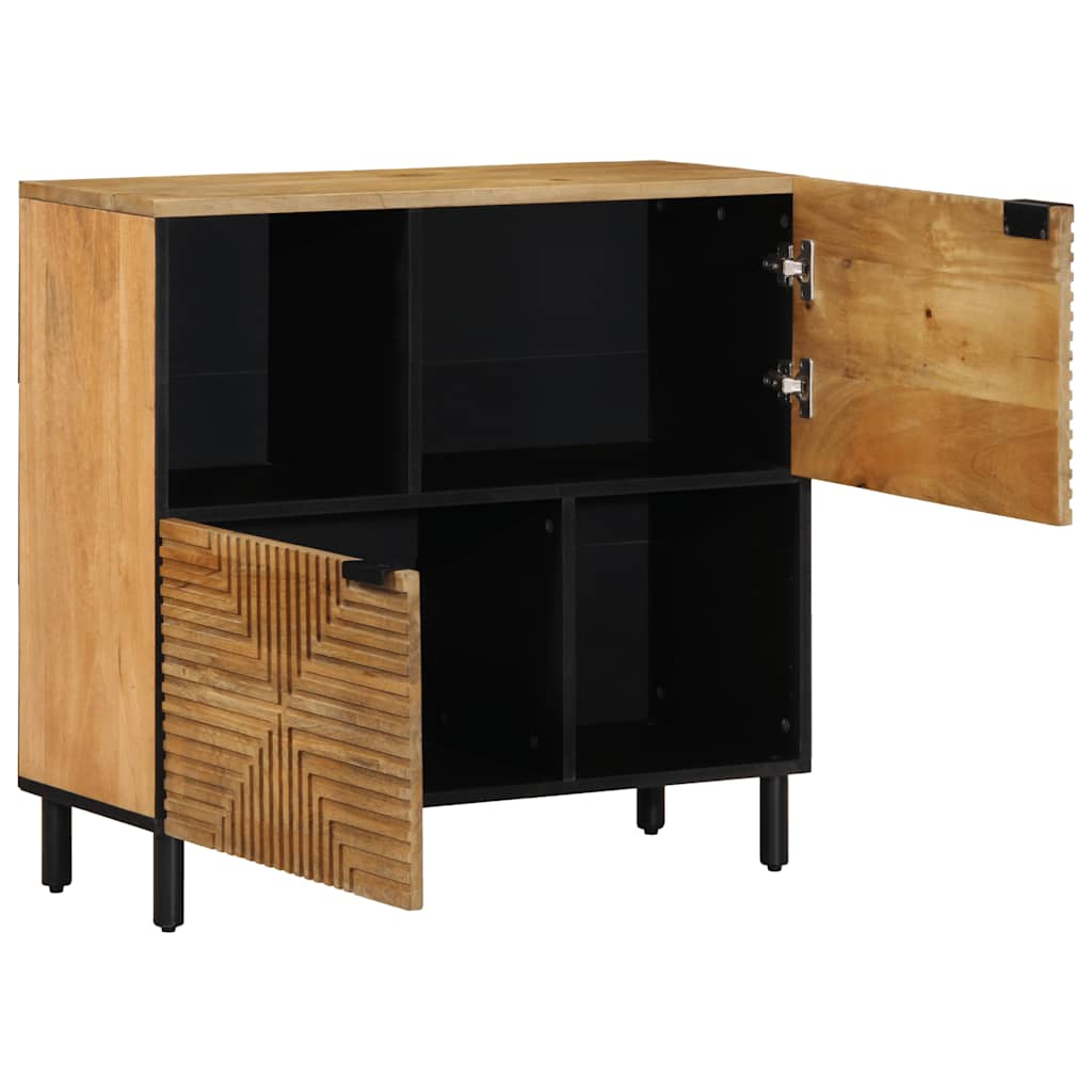 Sideboard Braun 80x33x75 cm Massivholz Mango