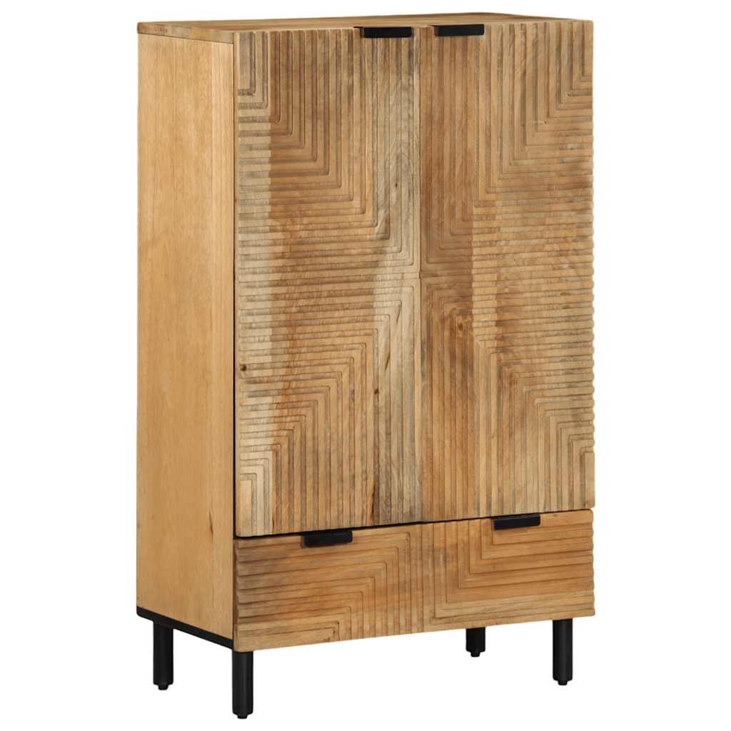 Highboard Brown 60x33x100 cm Solid Mango Wood