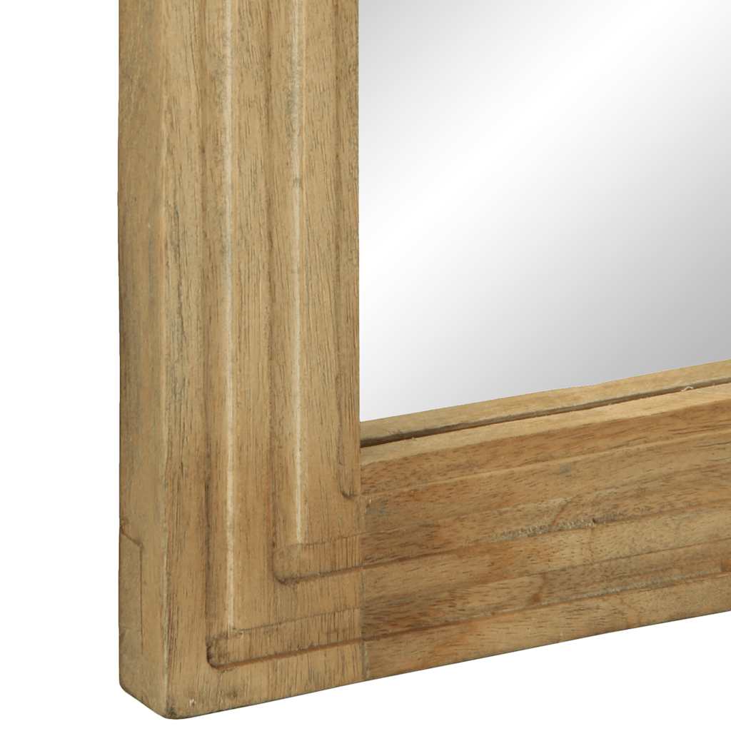 Bathroom Mirror Brown 50x70x2.5 cm Solid Mango Wood