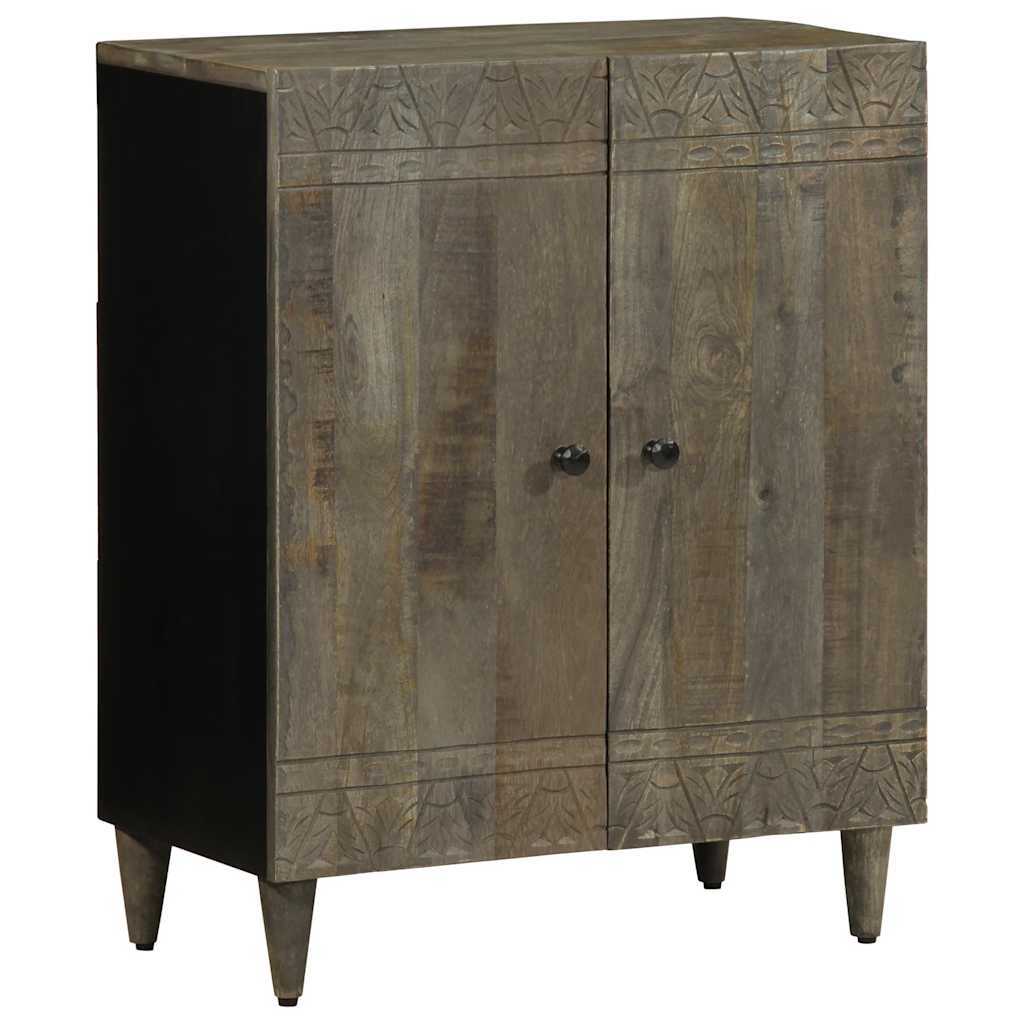 Sideboard Light Grey 60x33.5x75 cm Solid Mango Wood