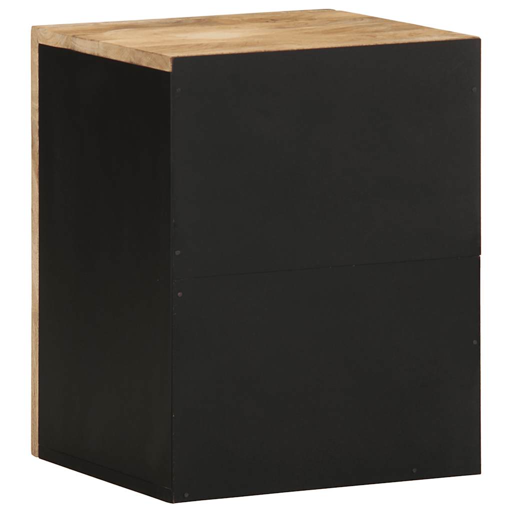 Bathroom Wall Cabinet Black 38x33.5x48 cm Solid Mango Wood