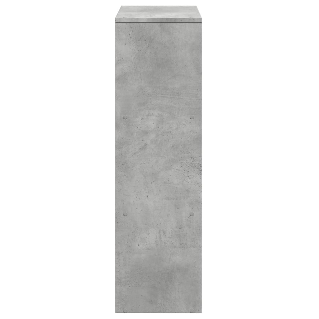 Room Divider Bookcase 3 Tiers Concrete Grey 99x29x99 cm