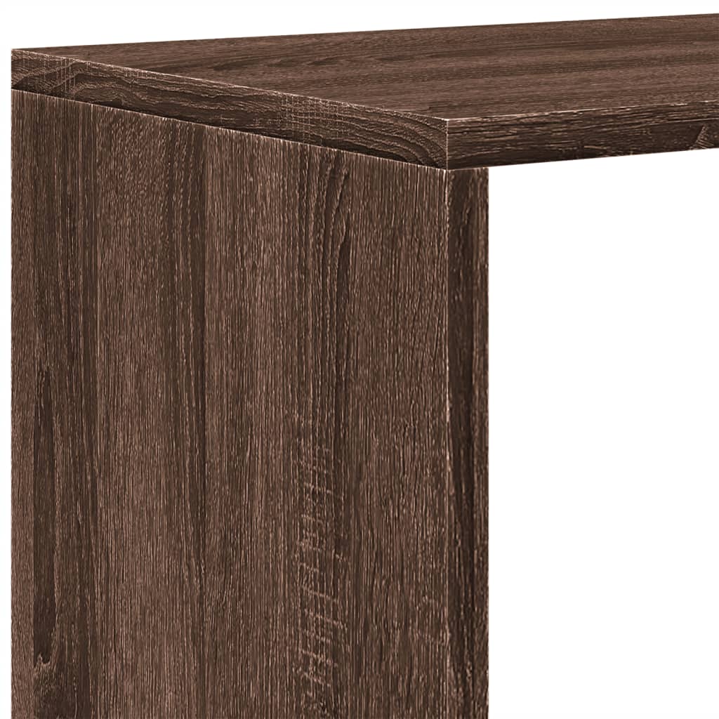 Room Divider Bookcase 3 Tiers Brown Oak Look 99x29x99 cm