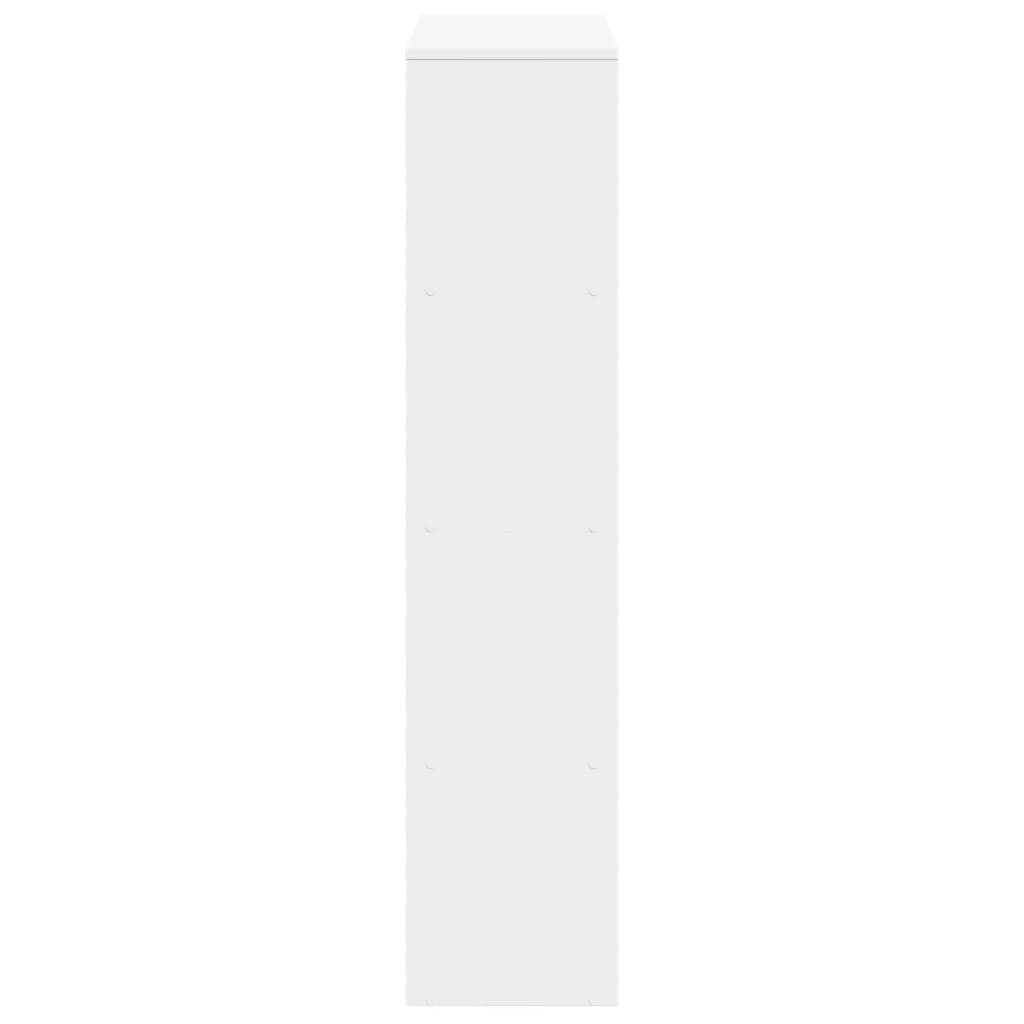 Room Divider Bookcase 4 Levels White 131.5x29x131.5 cm