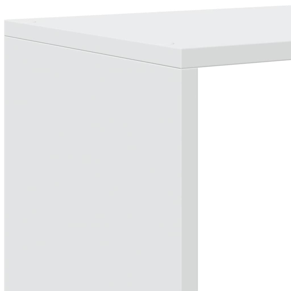 Room Divider Bookcase 4 Levels White 131.5x29x131.5 cm