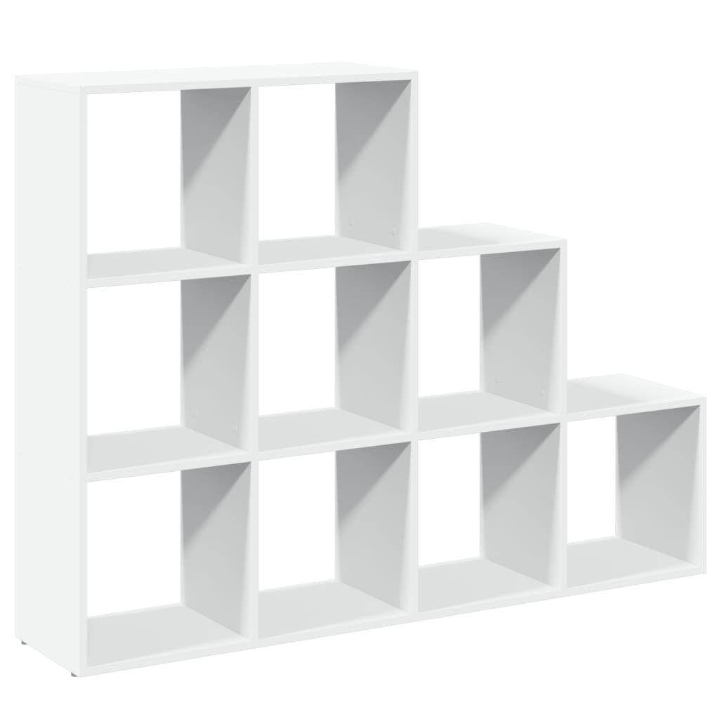 Room Divider Bookcase 3 Levels White 137.5x29x103.5 cm