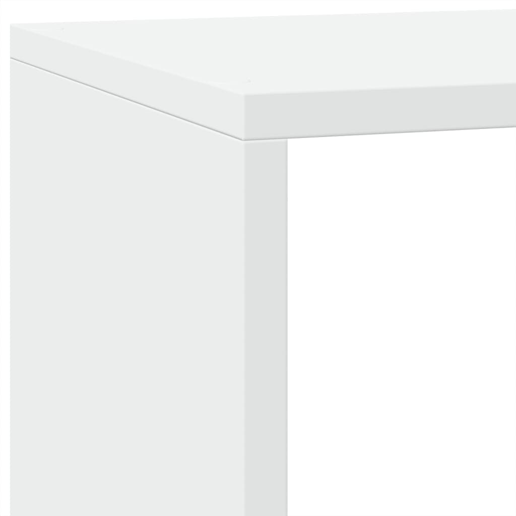 Room Divider Bookcase 3 Levels White 137.5x29x103.5 cm