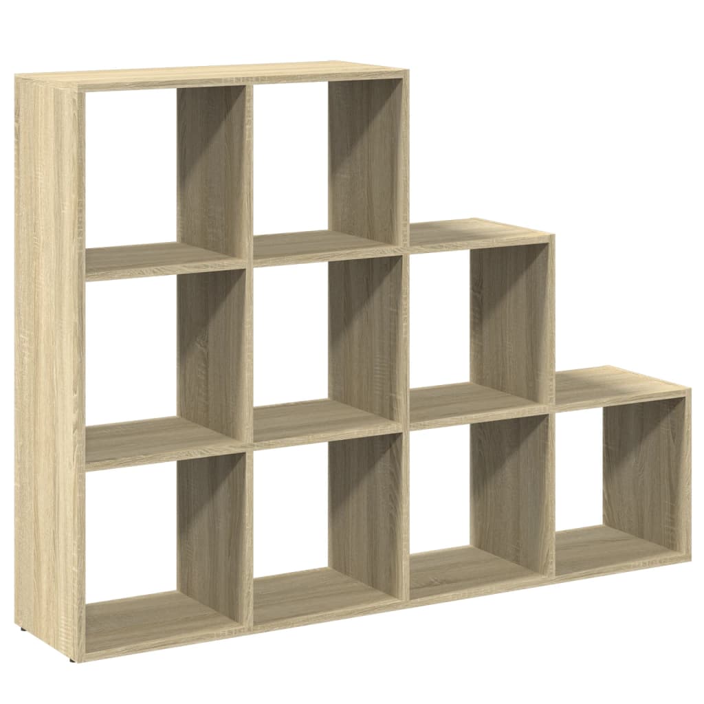 Room Divider Bookcase 3 Levels Sonoma Oak 137.5x29x103.5 cm