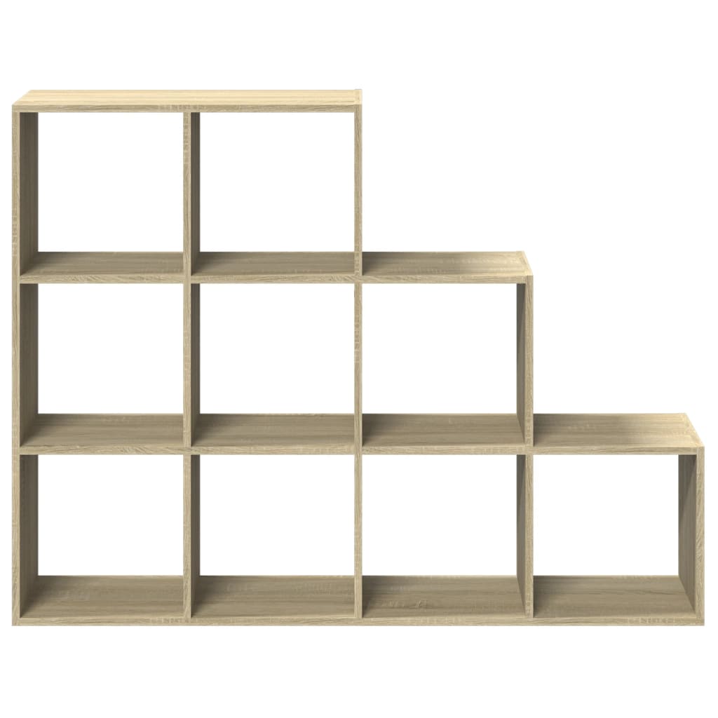 Room Divider Bookcase 3 Levels Sonoma Oak 137.5x29x103.5 cm