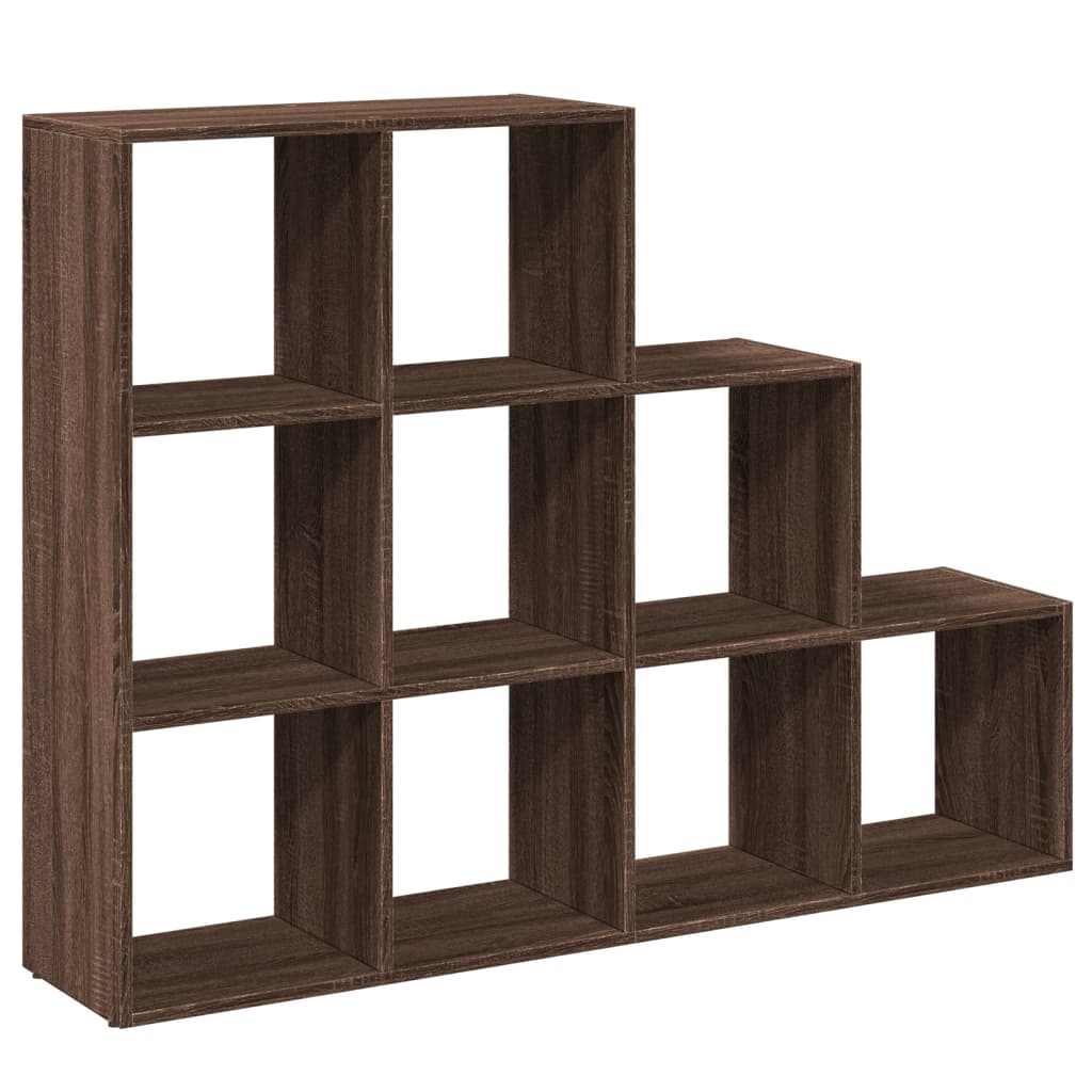 Room Divider Bookcase 3 Levels Brown Oak 137.5x29x103.5 cm