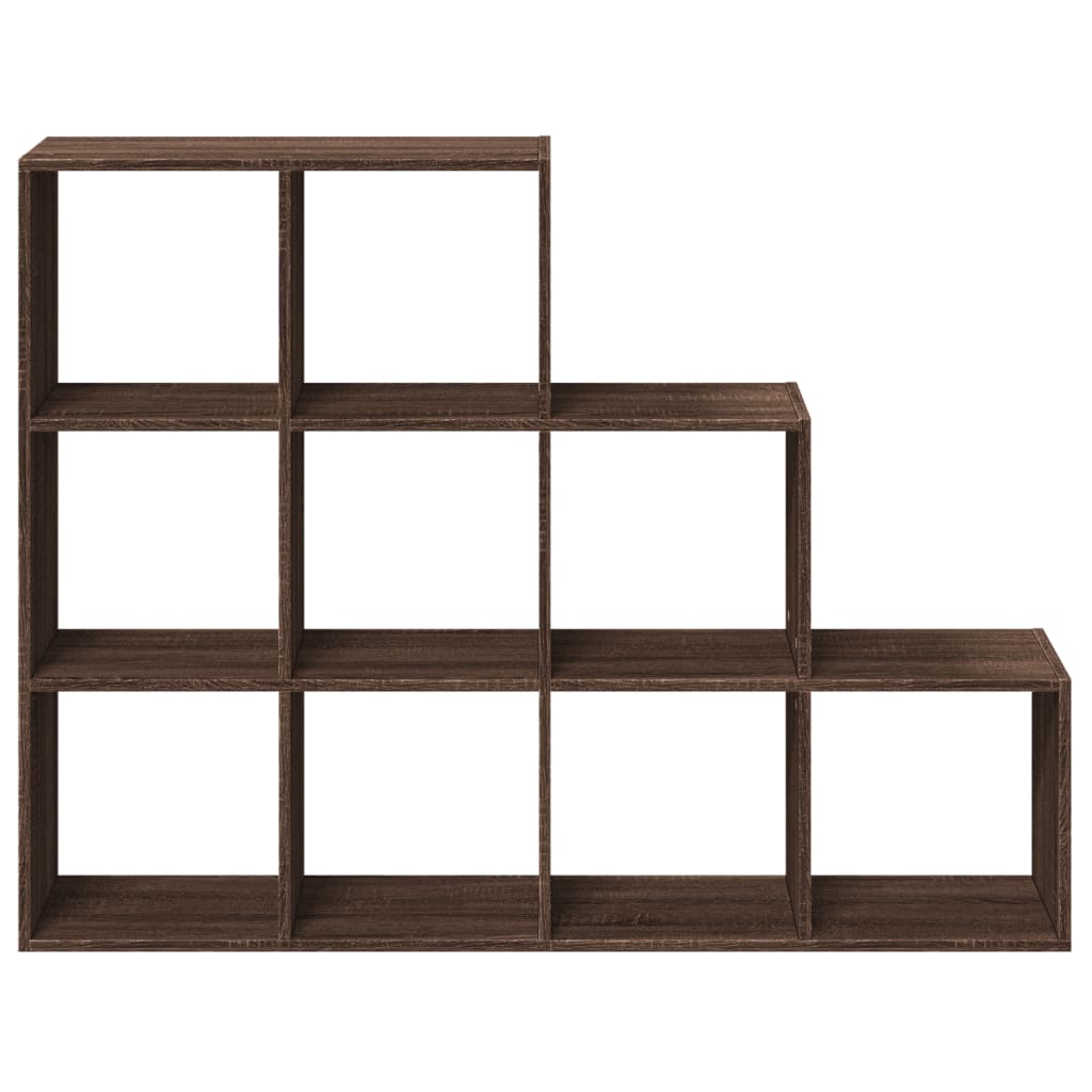 Room Divider Bookcase 3 Levels Brown Oak 137.5x29x103.5 cm