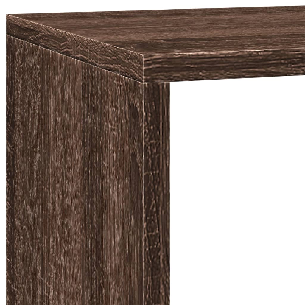 Room Divider Bookcase 3 Levels Brown Oak 137.5x29x103.5 cm