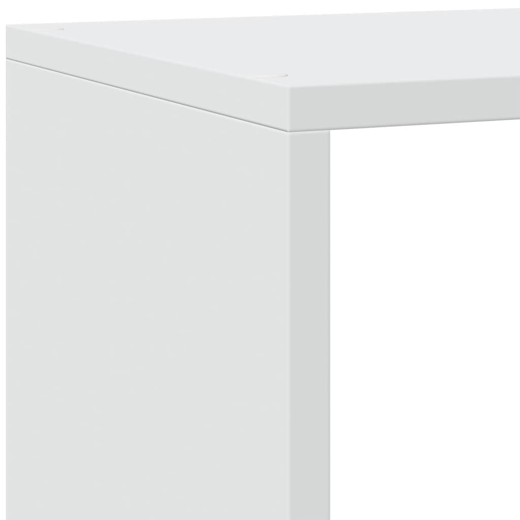 Room Divider Bookcase 4 Levels White 143.5x29x143.5 cm