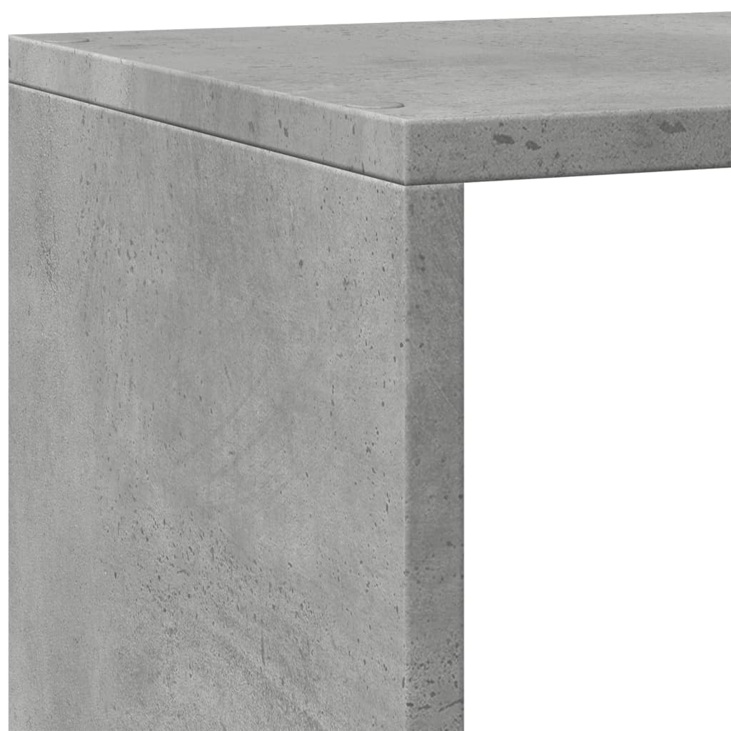 Room Divider Bookcase 4 Tiers Concrete Grey 143.5x29x143.5 cm