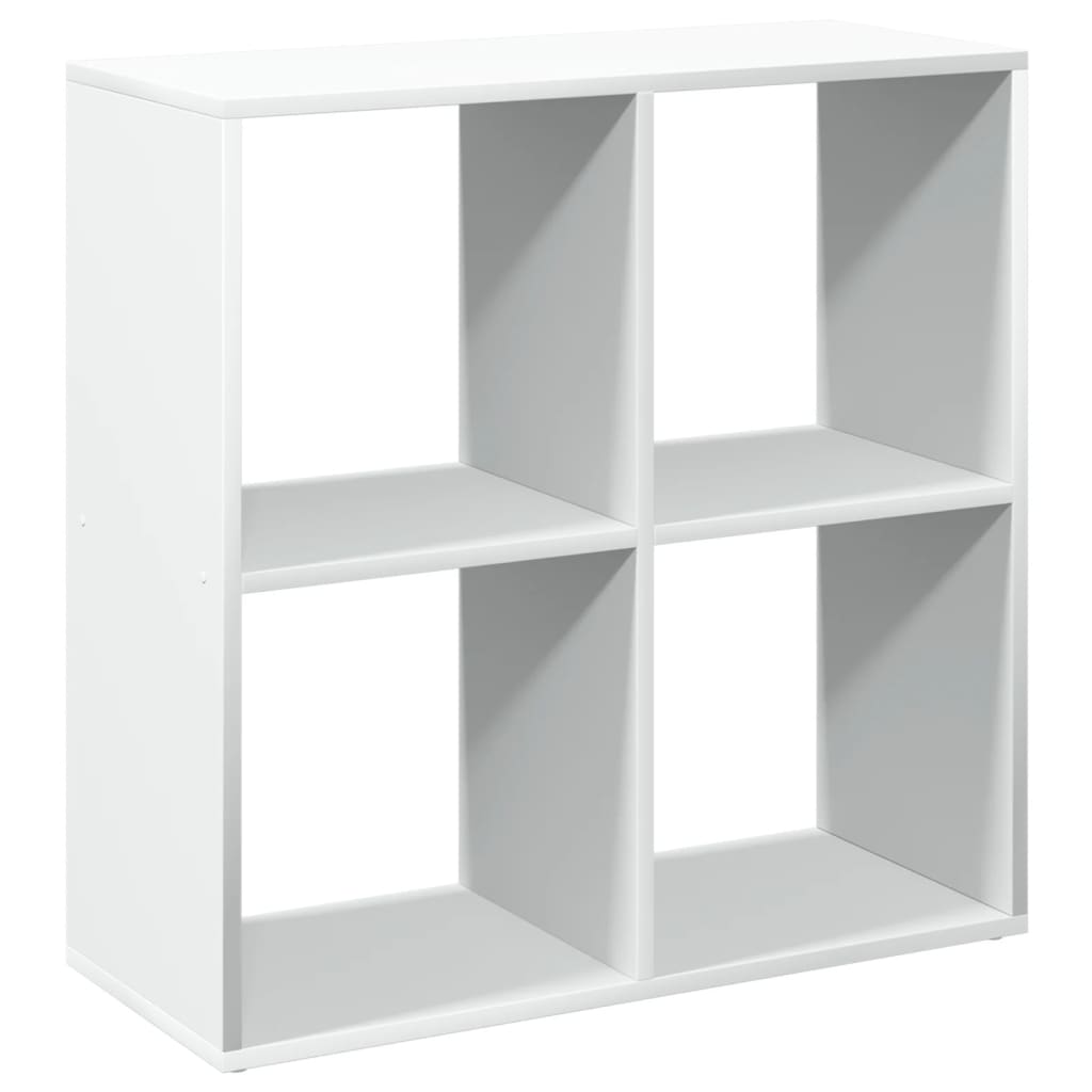 Room Divider Bookcase White 69.5x29x69.5 cm Wood Material