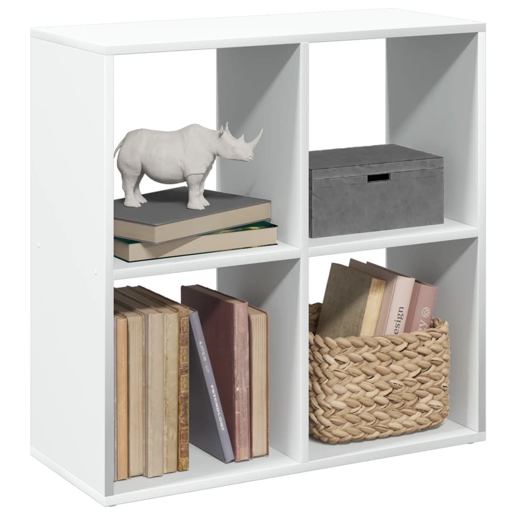 Room Divider Bookcase White 69.5x29x69.5 cm Wood Material