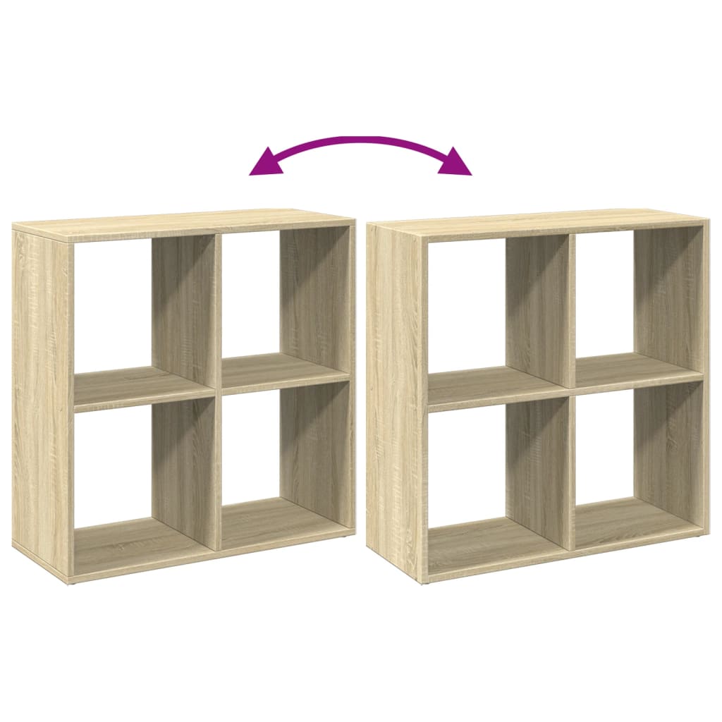 Room Divider Bookcase Sonoma Oak 69.5x29x69.5 cm