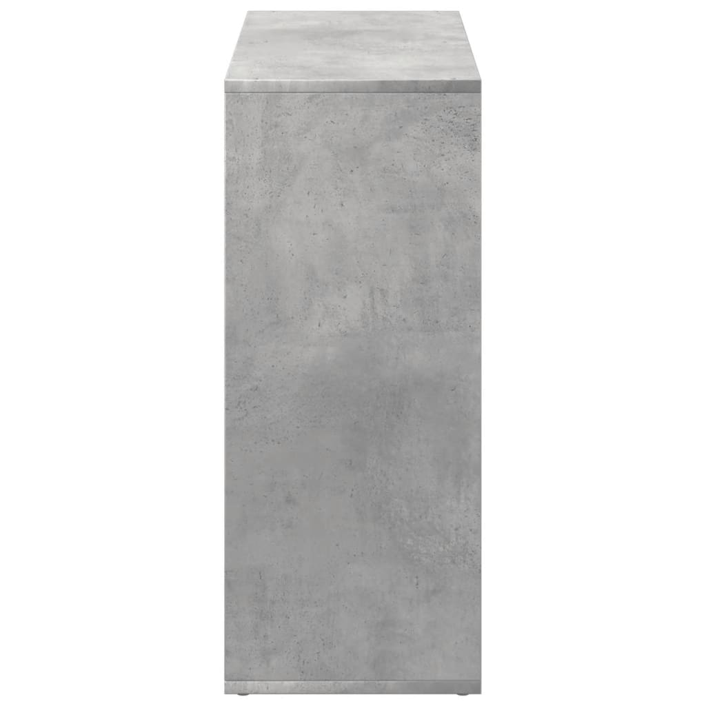 Room Divider Bookcase Concrete Grey 69.5x29x69.5 cm Wood Material