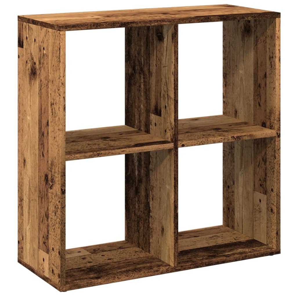 Room Divider Bookcase Old Wood Look 69.5x29x69.5 cm