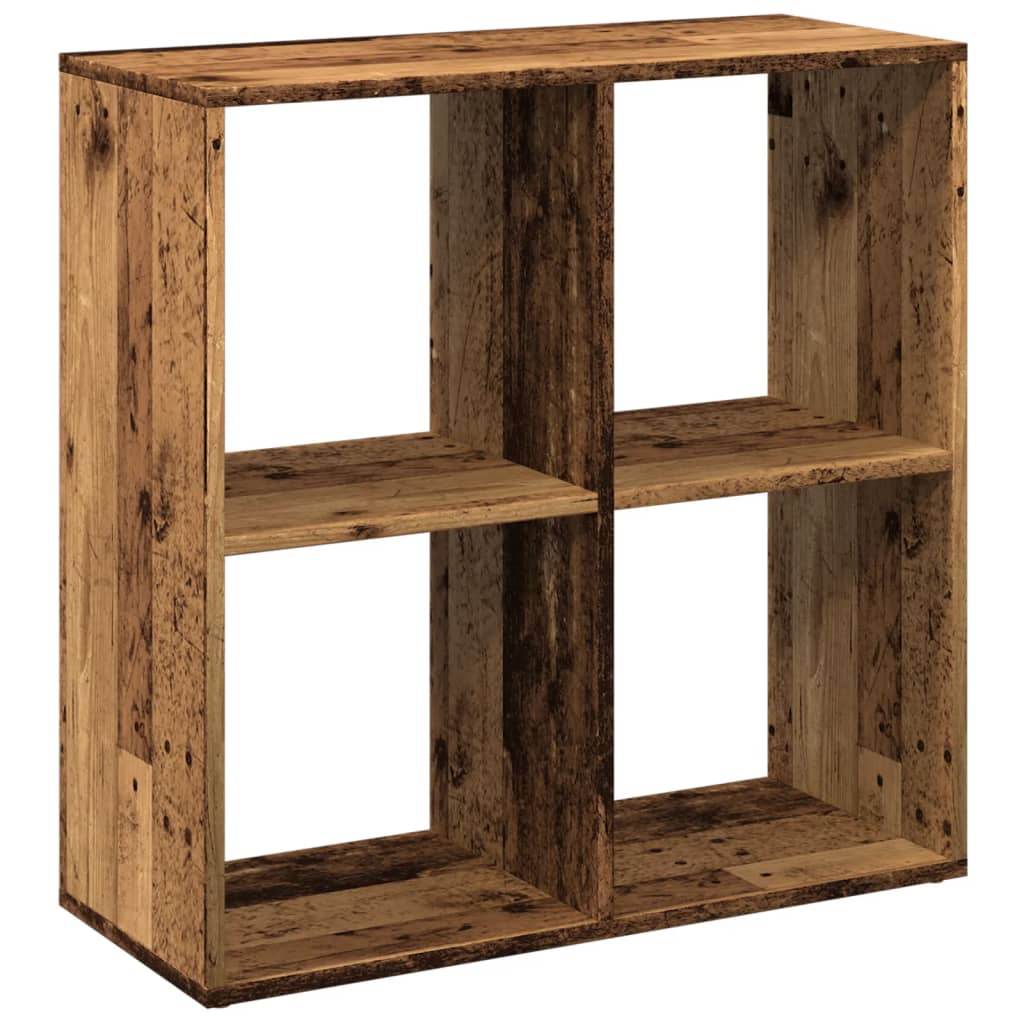 Room Divider Bookcase Old Wood Look 69.5x29x69.5 cm