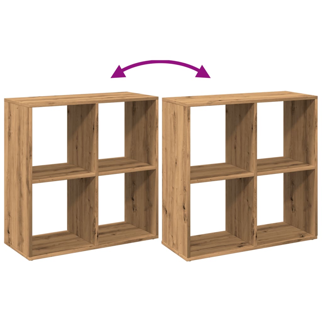 Room Divider Bookcase Artisan Oak 69.5x29x69.5 cm