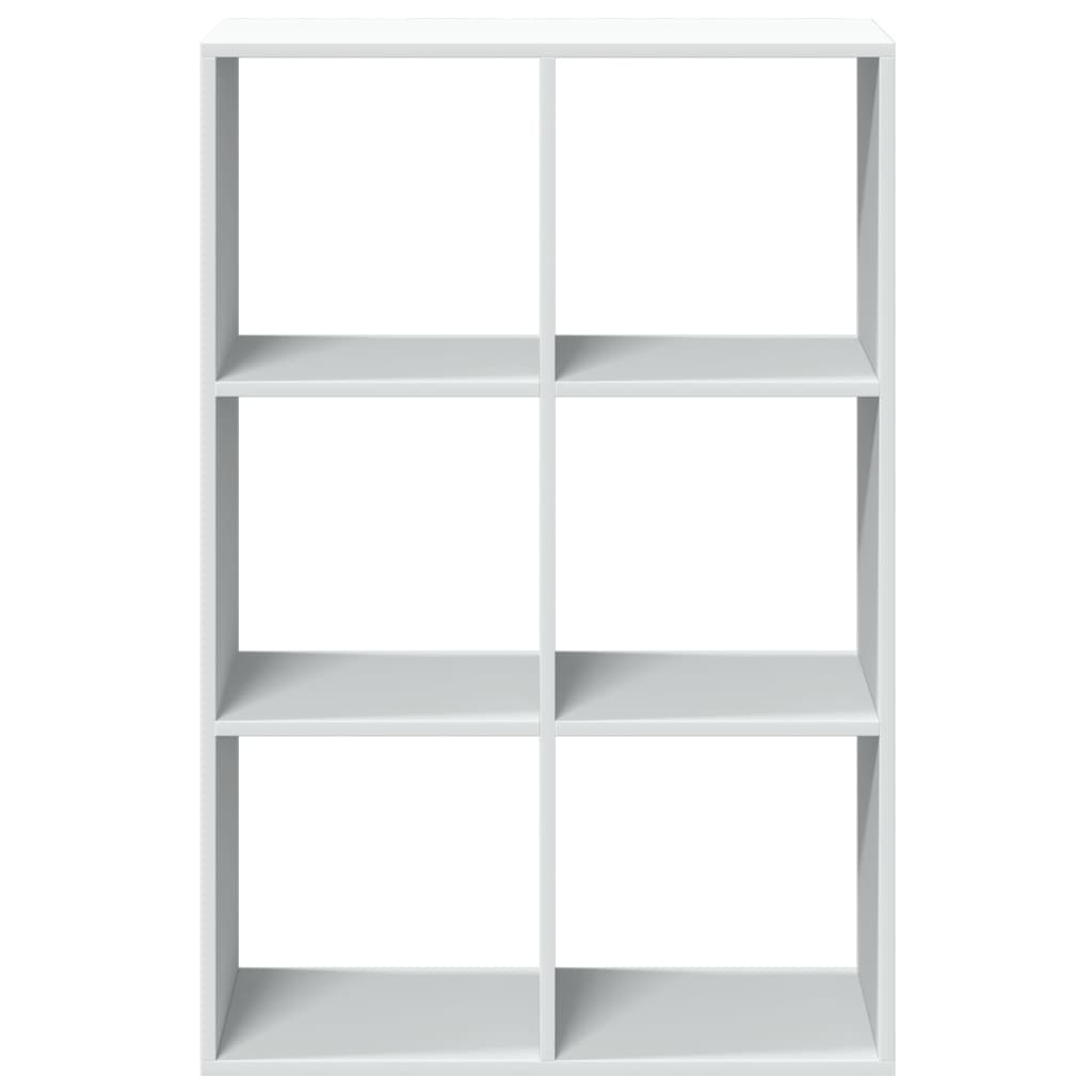 Room Divider Bookcase White 69.5x29x103.5 cm Wood Material