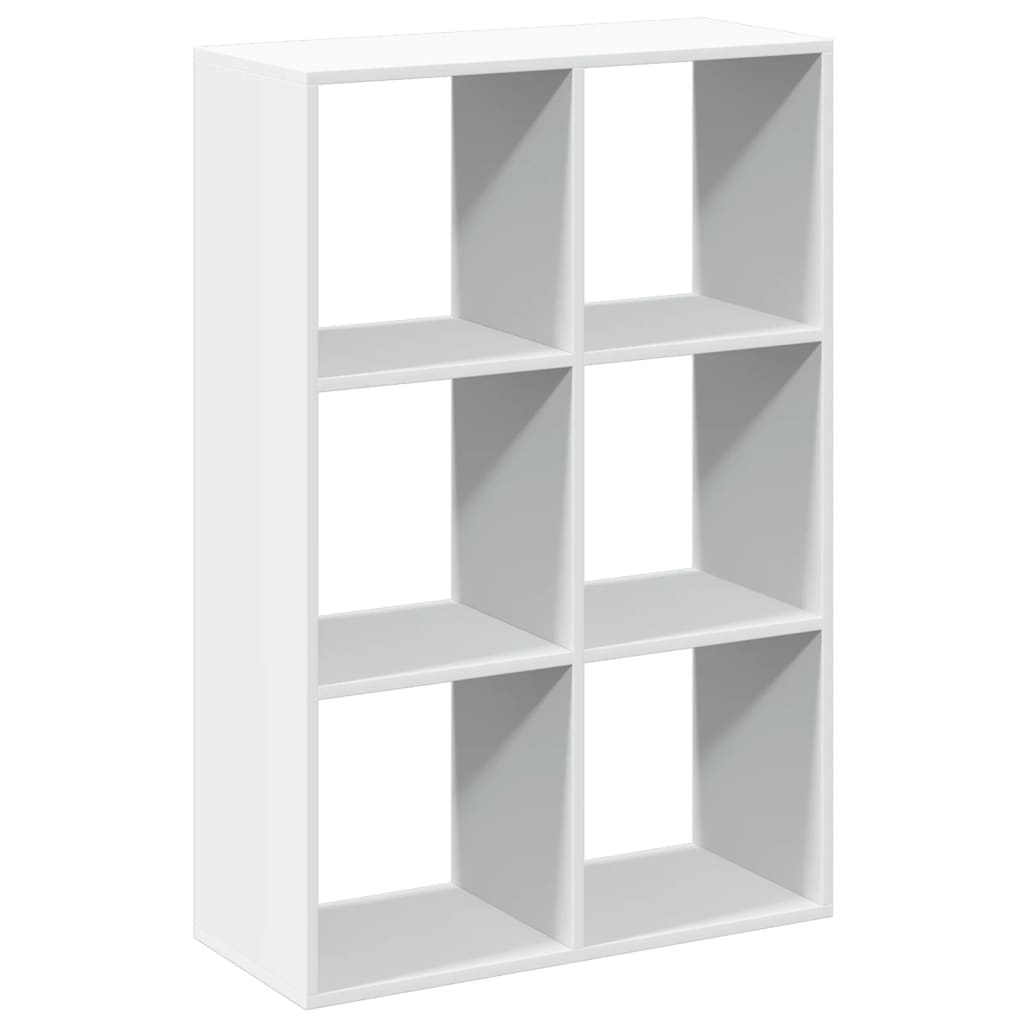 Room Divider Bookcase White 69.5x29x103.5 cm Wood Material